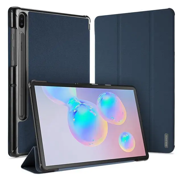 Dux Ducis тканевый кожаный чехол для Samsung Galaxy Tab S6 роскошный ультратонкая подставка откидная крышка для Samsung Galaxy Tab S6 10," Чехол - Цвет: Синий