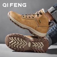 winter big size hiking shoes men trekking anti slippery sneakers outdoor walking mountain tooling boots keep warm cotton shoes