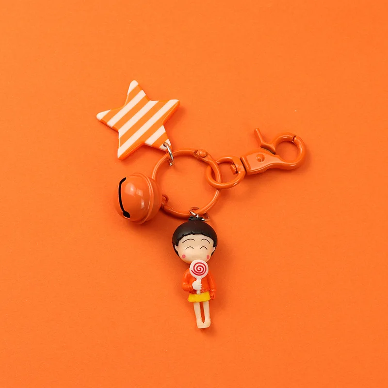 

Chi-Bi Maruko Cute Keychains Cartoon Anime Sakura Momoko Car Key Chain Children Bag Pendant Keyring Lovers Holiday Gifts