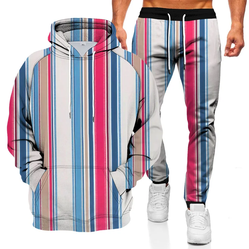 Новинка 2021 мужской свитер спортивный костюм весна и осень полосатая толстовка с