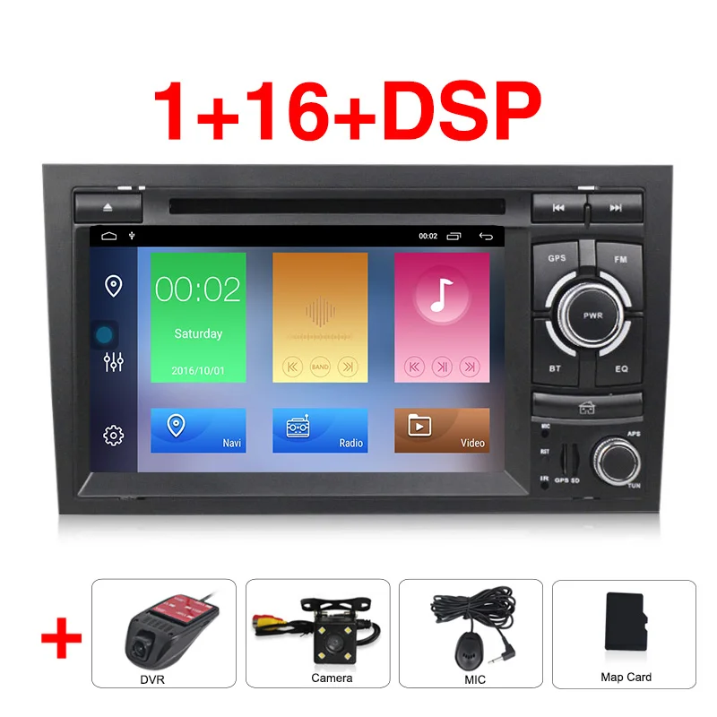 MEKEDE 2 Din Android 9 автомобильный мультимедийный плеер для Audi A4 B6 B7 S4 B7 B6 RS4 B7 SEAT Exeo dvd плеер радио wifi BT CARPLAY PC - Цвет: 16G