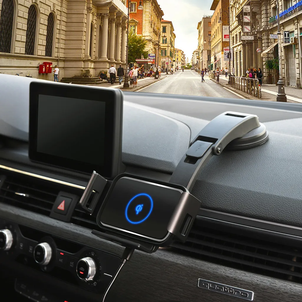 Инфракрасная Индукционная мгновенная зарядка 10 Вт автомобильное Qi Беспроводное