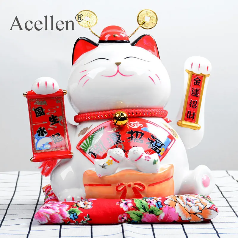 Maneki Neko керамический Lucky Cat домашний декор украшения для дома и автомобиля