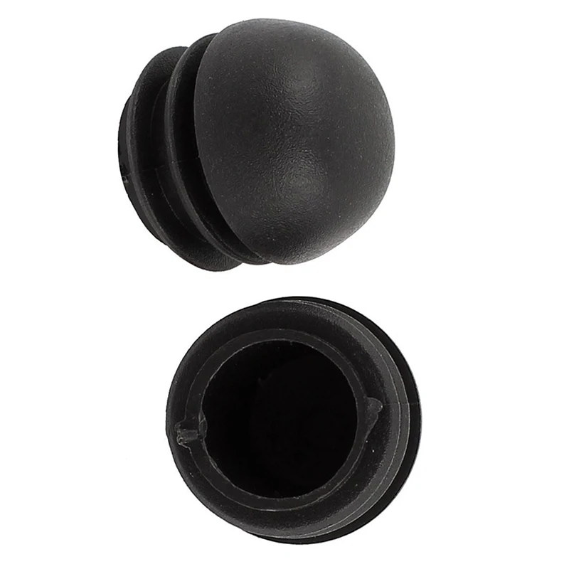

2 Pcs 25mm Dia Plastic Round Tube Inserts End Blanking Caps Black