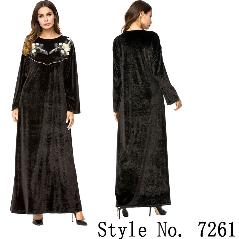islam kimono dress Мусульманский женский длинный рукав Дубайский хиджаб Макси платье Арабский Кафтан абайя скромный исламский ОАЭ пакистанский Турция кимоно Jalabiya платья - Цвет: islam kimono dress