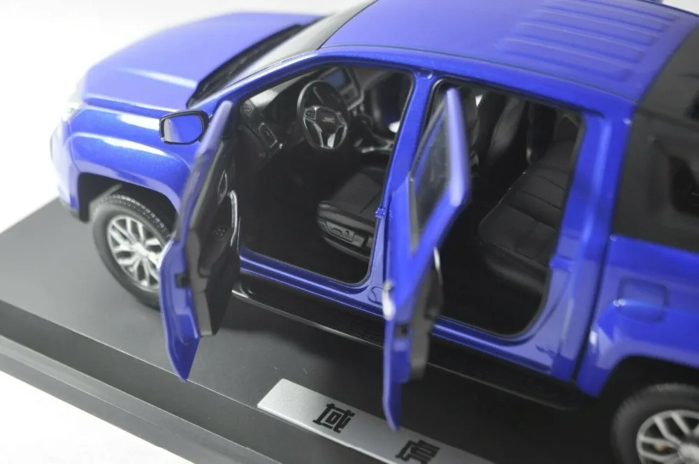 1:18 литая под давлением модель для JMC Yuhu 7 синий пикап игрушечный автомобиль миниатюрная коллекция подарок грузовик китайский бренд JAC