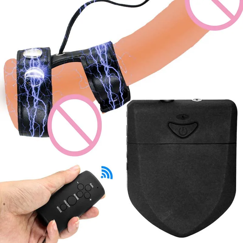 Электрошоковое кольцо для пениса интимные игрушки мужчин устройство бондаж