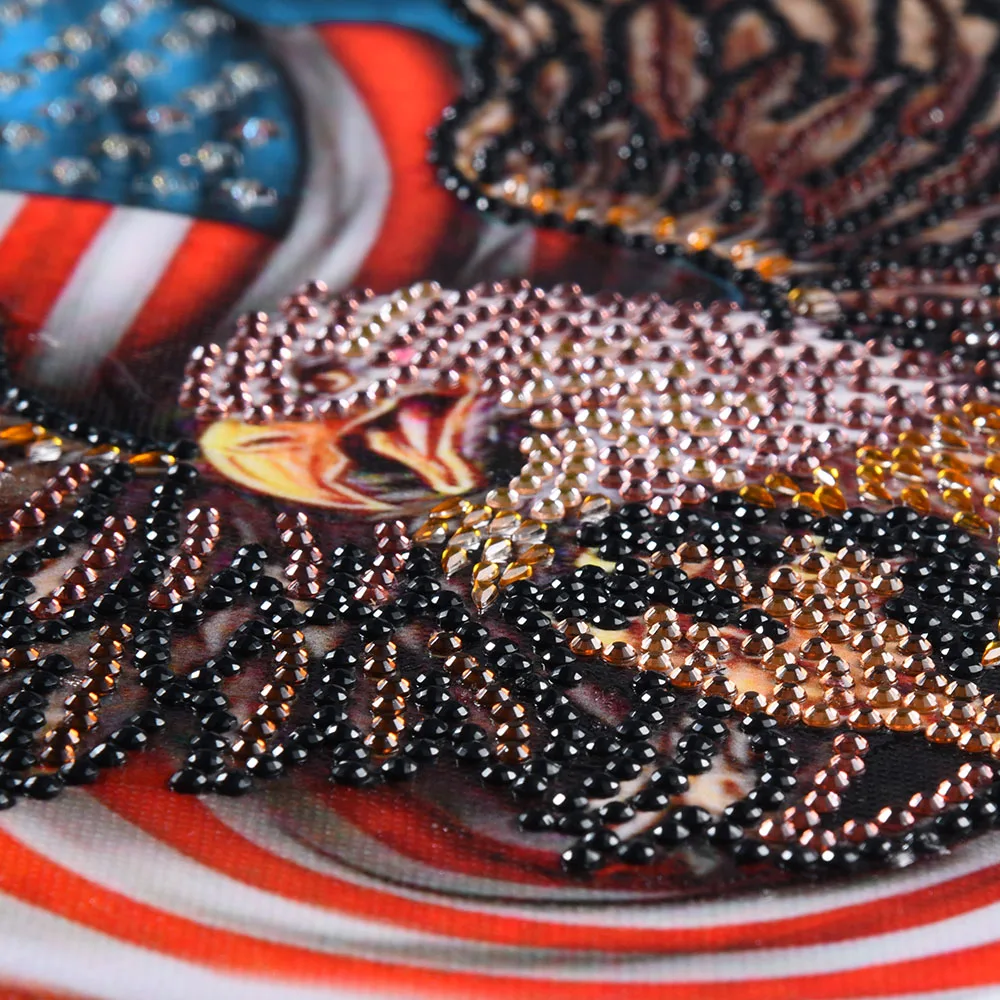 DIY 5D алмазная картина Мультяшные звезды и полосы Орел инопланетянин мозаика