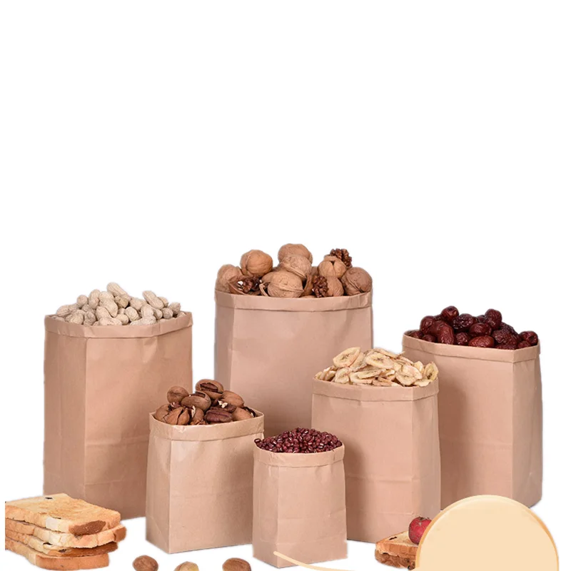 

StoBag 100pcs Kraft Paper Package Cookies Bread DIY Handmade Cake Decorating Food Snack Party Christmas Gift Favor Supplies