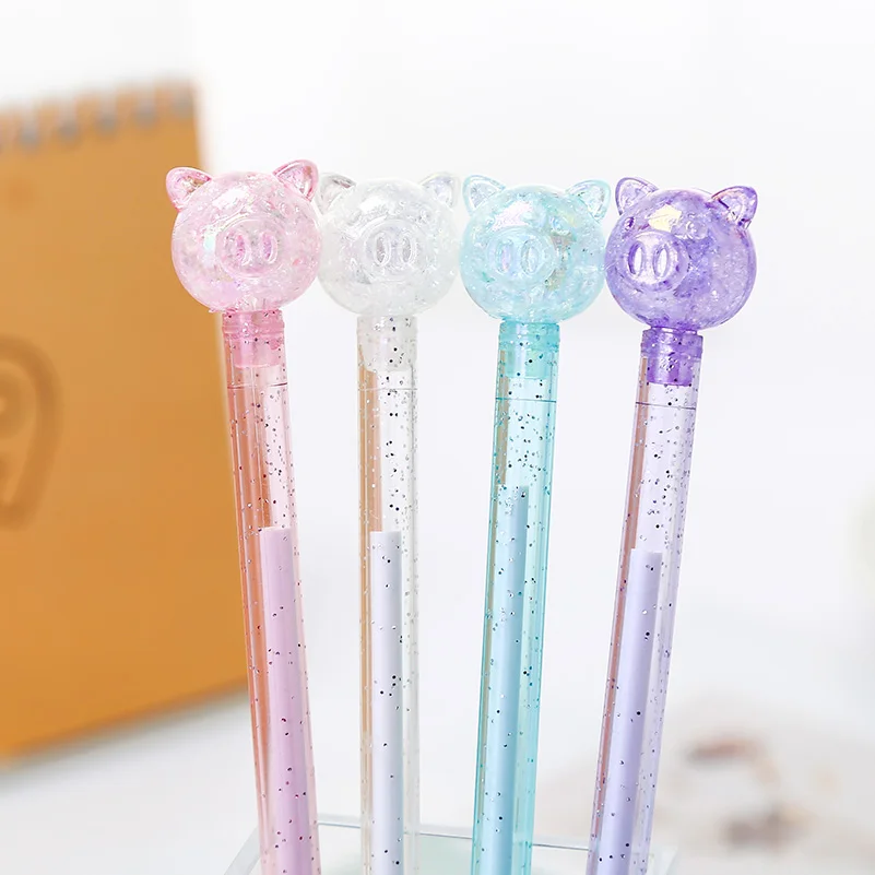 Милая гелевая ручка в Корейском стиле украшенная кристаллами забавная кавайная