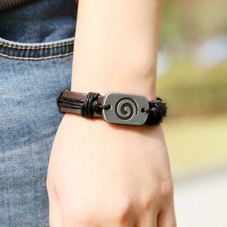 Винтажные очаровательные плетеные браслеты из воловьей кожи в античном стиле