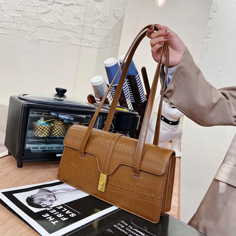 

Net Red Retro Bags 2021 Fall New Fashion Ladies Luxury High Quality Casual Simple Western Handbag Shoulder Underarm Bag Women