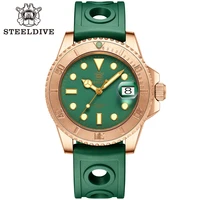 %e2%80%8bsteeldive sd1953s mens luxury bronze wristwatch nh35 supergreen luminous green dial 300m waterproof classic retro diving watch
