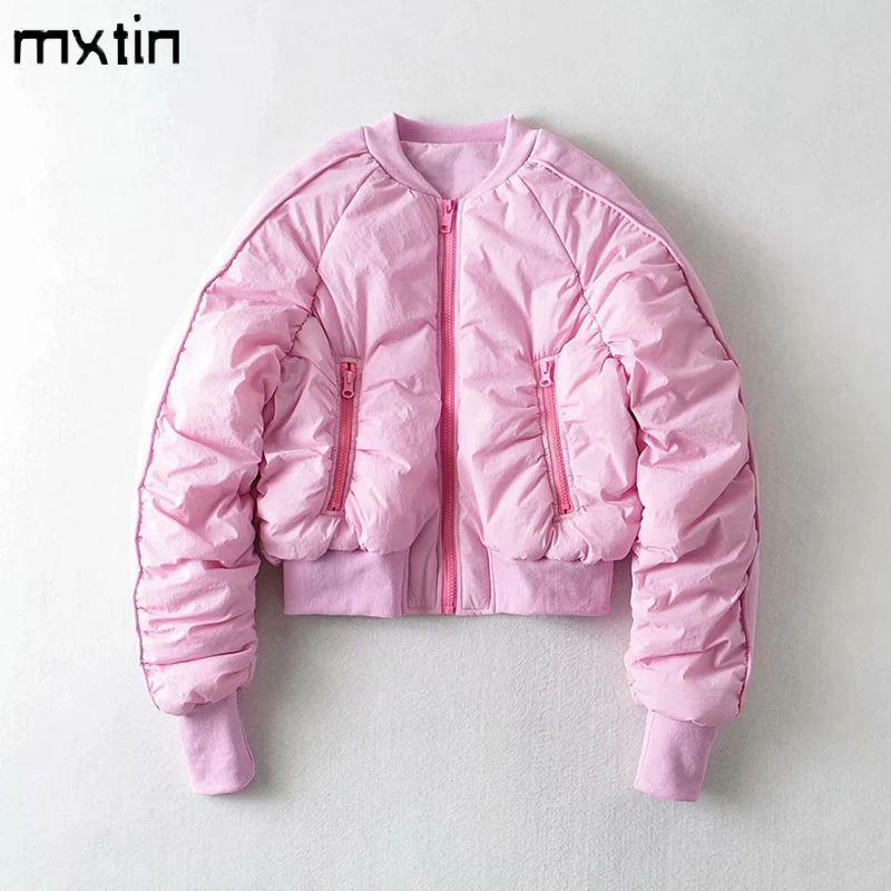 

Women's Winter Vintage Solid Cotton Pockets Jackets Coat Fashion O-Neck Long Sleeve Warm Parkas Female Outerwear Tops Clothing