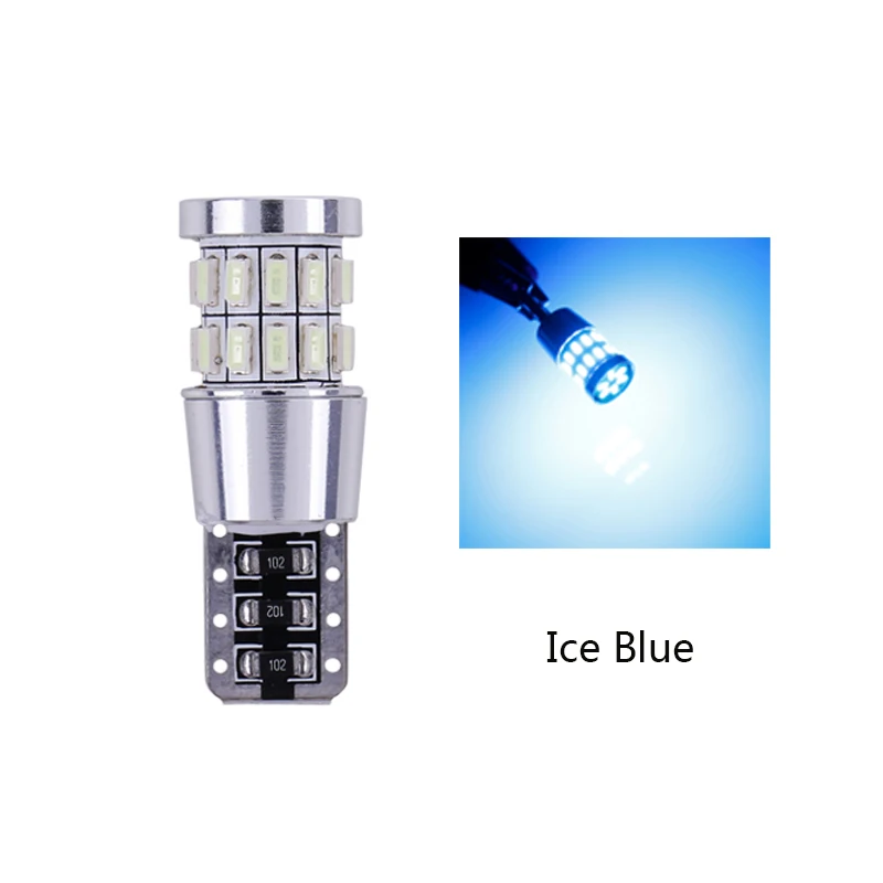 Ice blue 1 шт. CANBUS W5W WY5W светодиодный T10 светодиодный интерьер автомобиля свет 501 2825 192 168 30SMD Подсветка приборной панели Клин для лампы свет нет ошибок 12V 6000K - Испускаемый цвет: Ice blue