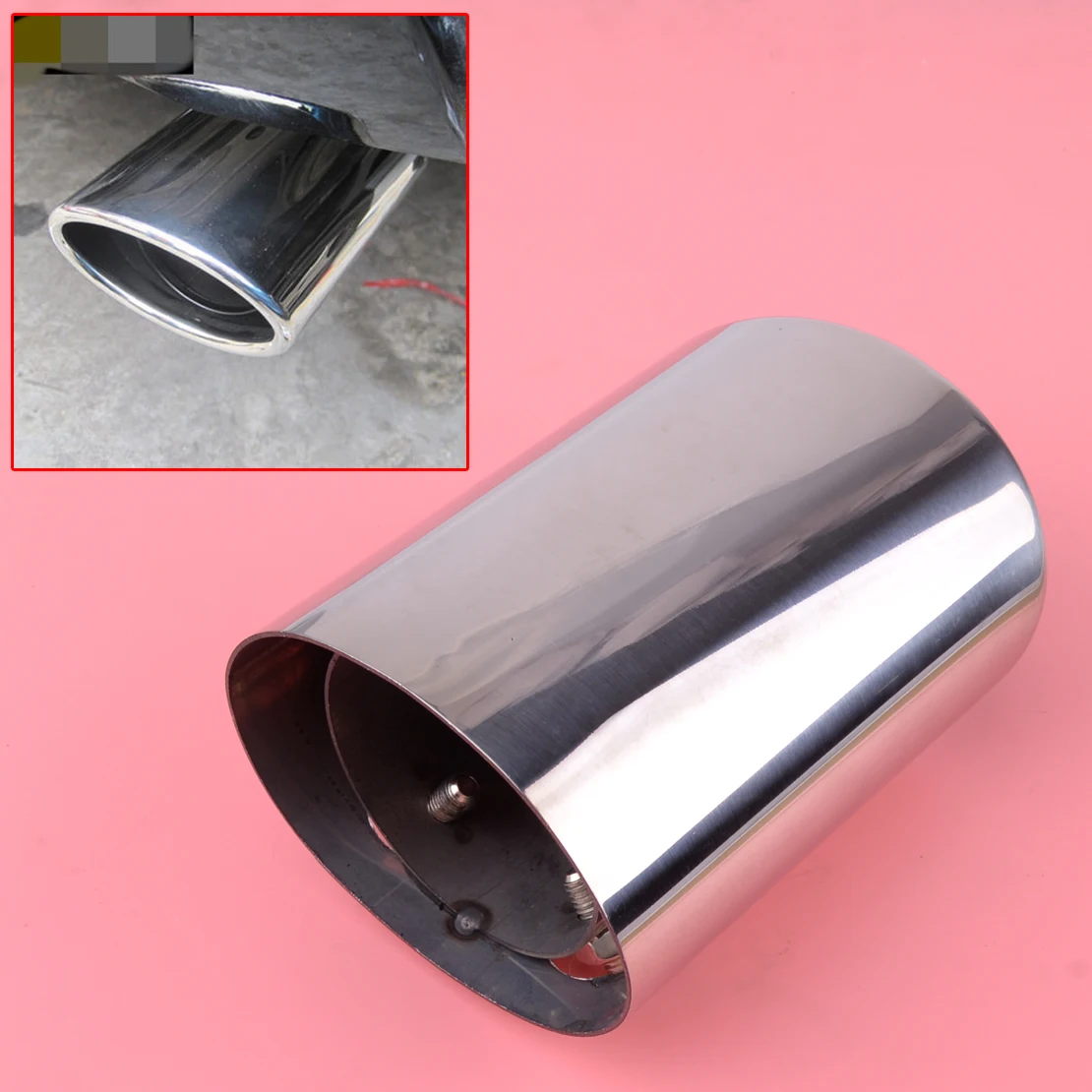 CITALL Нержавеющая сталь задний глушитель выхлопной трубы наконечник подходит для