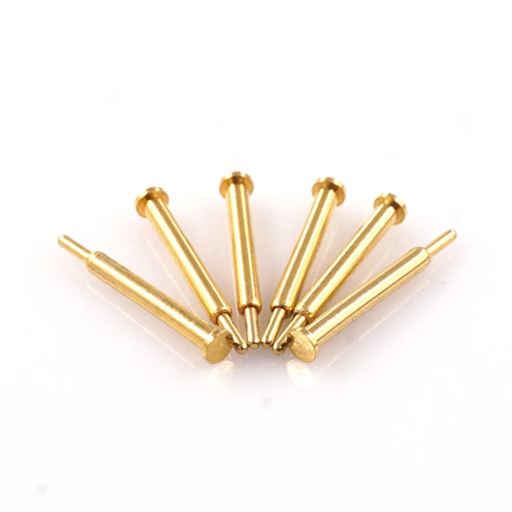 10pcs 2.0 x 16.5mm Spring loaded pogo pin connector Diameter 2.0mm Height 16.50 brass material force 75g gold 1u plating | Обустройство