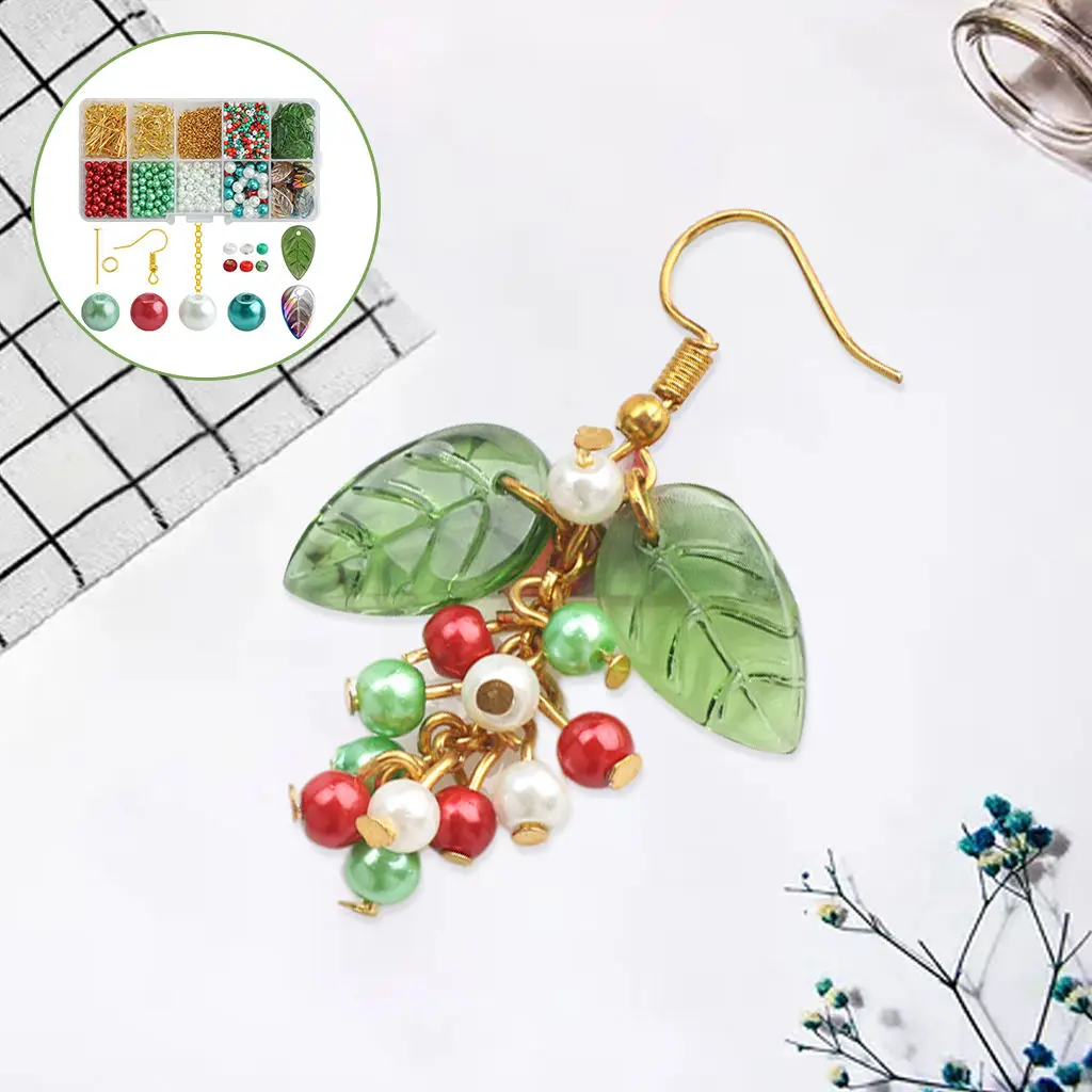 

DIY Christmas Earrings Charms Earrings Setting Kits Handmade Stud Earrings Jewelry Making Charm Connector for Cabochons Adults