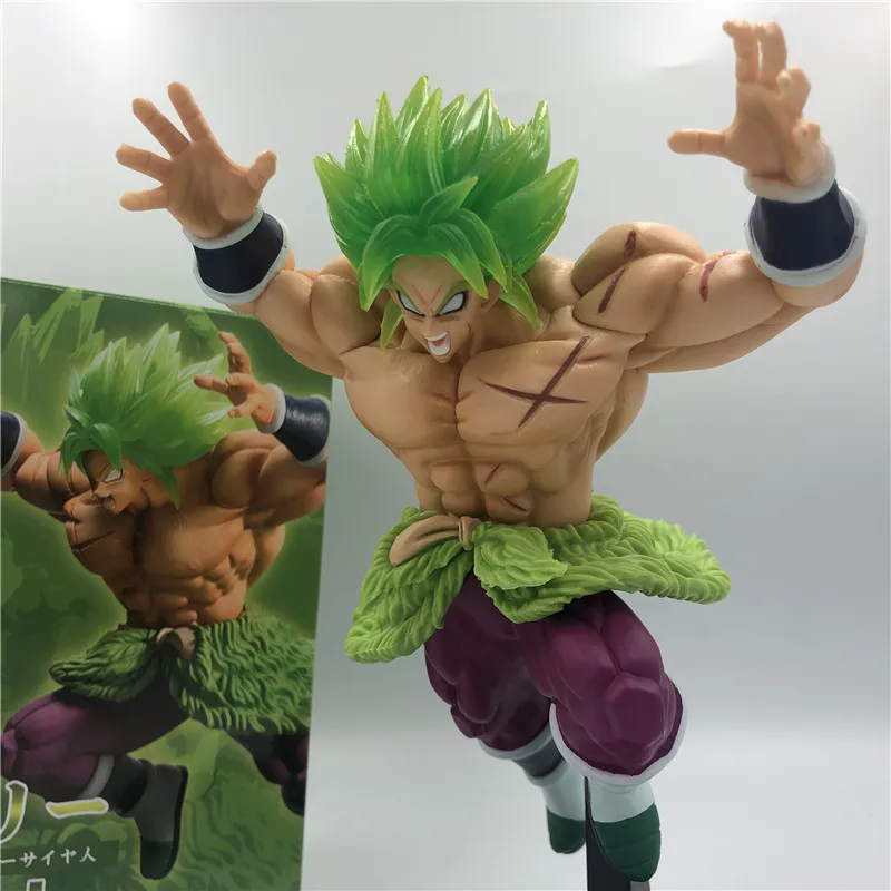 Dragon Ball Z Super Broly Movie Ver. Зеленые волосы против Гоку броли Супер Saiyan боевой формы ПВХ Фигурки Модель DBZ 24 см