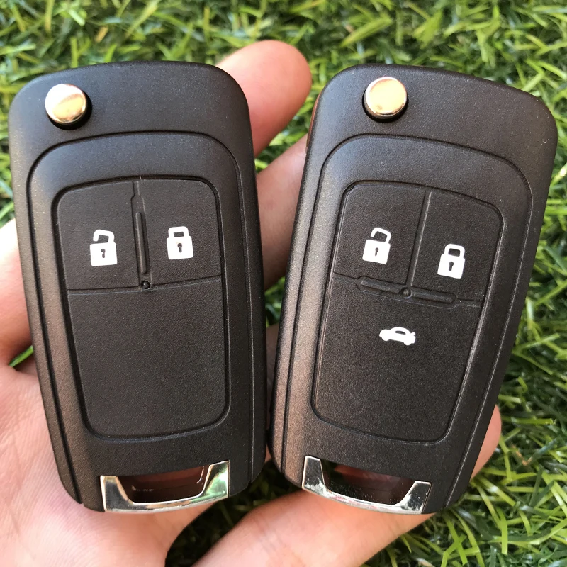 2/3 кнопки флип автомобильный брелок для Chevrolet Cruze Epica Camaro Impala Lova Авто складной пульт дистанционного ключа чехол Uncut HU100 лезвие
