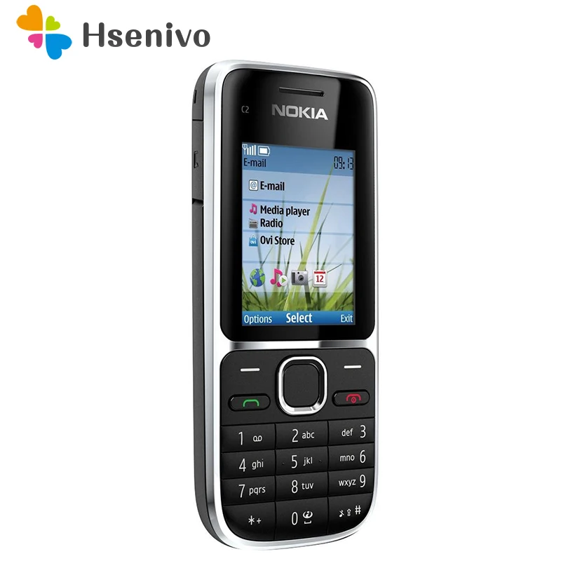 original nokia c2 01 unlocked phone 2 0 3 2mp englishrussianhebrew keyboard gsmwcdma 3g phone free global shipping