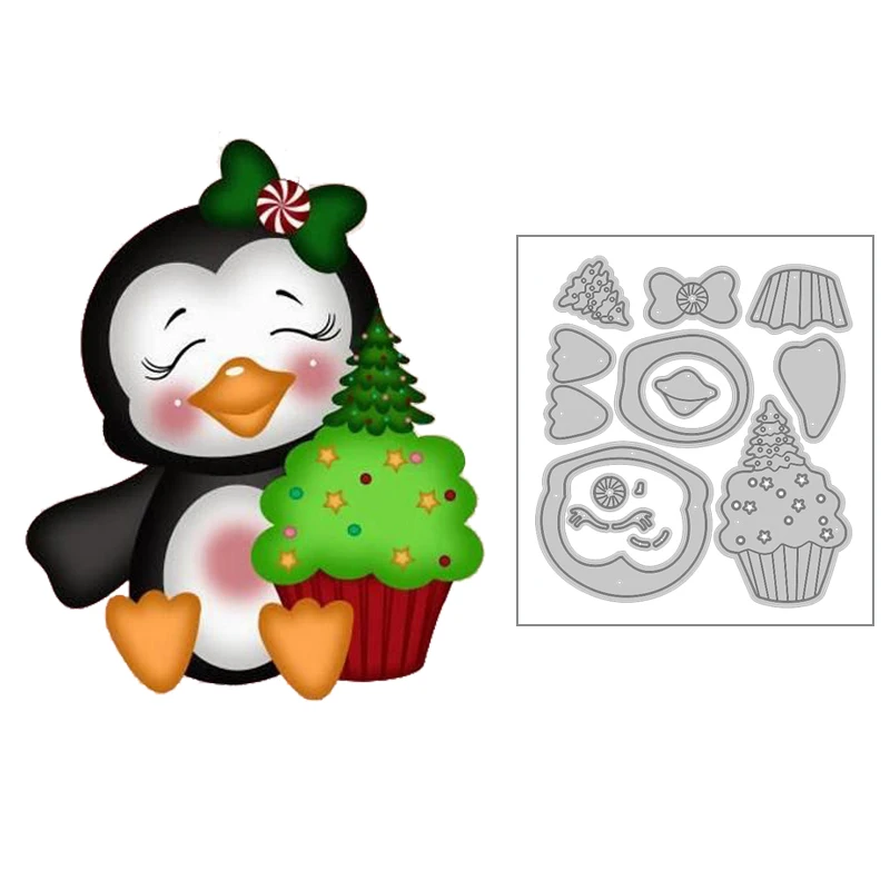 Новинка 2020 Лидер продаж металлические трафареты для вырезания пингвина и
