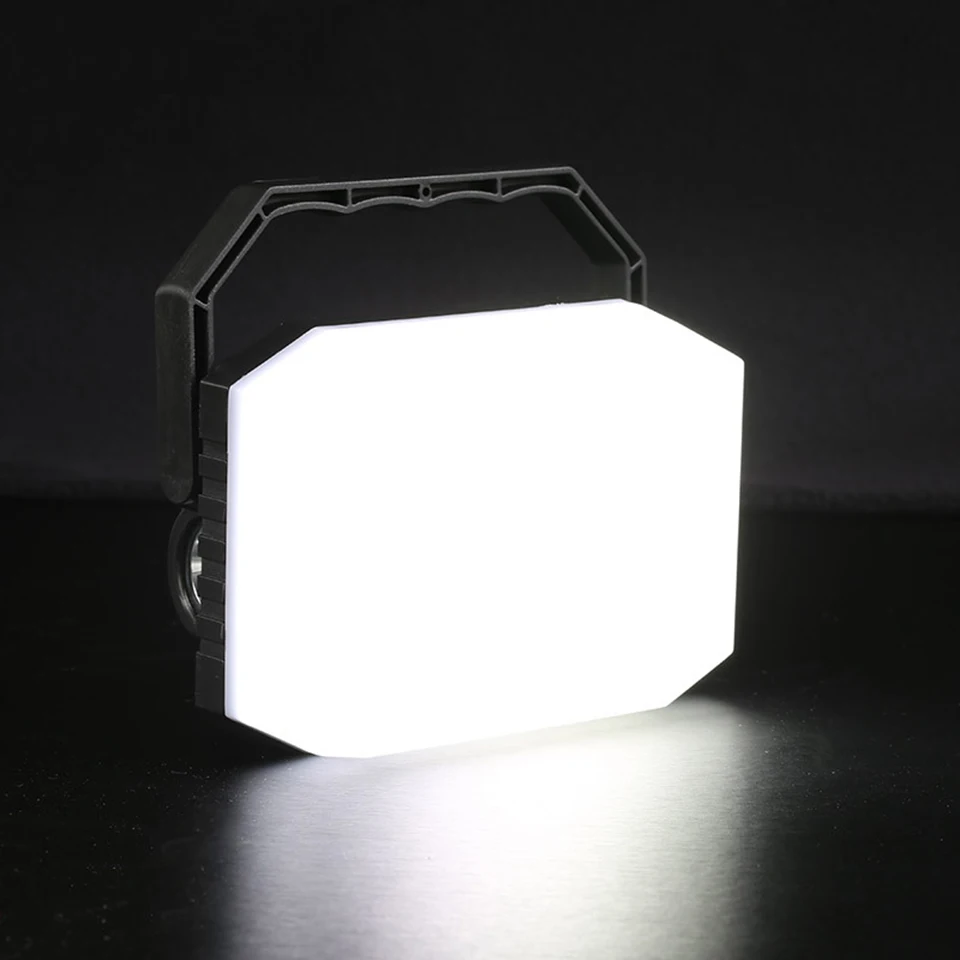 

Built in Battery 30W Solar ChargePortable Led Flood Working Light Outdoor Garden Spot Rechargeable Lamp Q5 Flashlight Powerbank