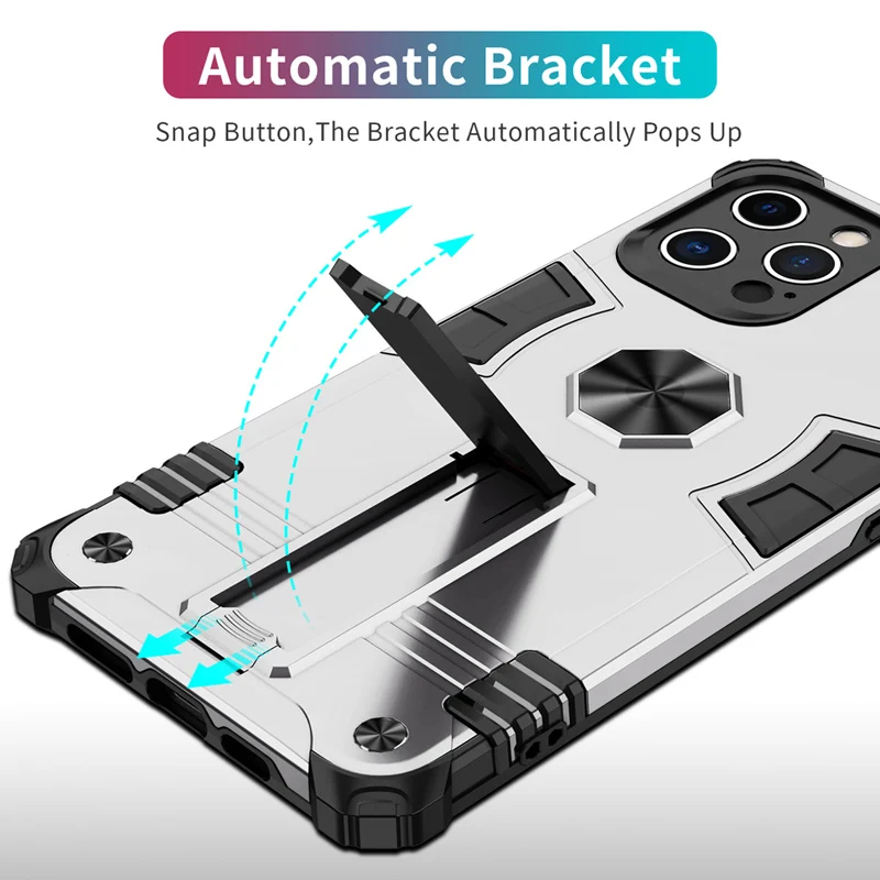 

JKaiSen Shockproof Armor Phone Case For Huawei P40 P30 Lite Car Holder Kickstand Protective Case For Huawei P40 Pro Max Cover