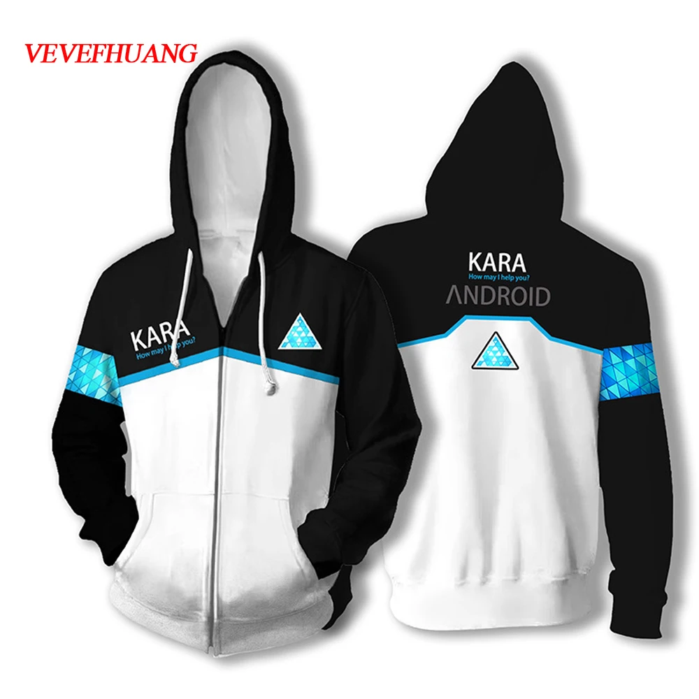 Костюм для косплея VEVEFUANG из игры Детройт свитшот с капюшоном и молнией мужчин