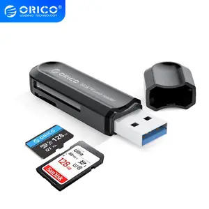 Кардридер ORICO USB 3,0 TFSD, мини-кардридер USB C с поддержкой SDTF с многофункциональным дизайном, черныйбелый