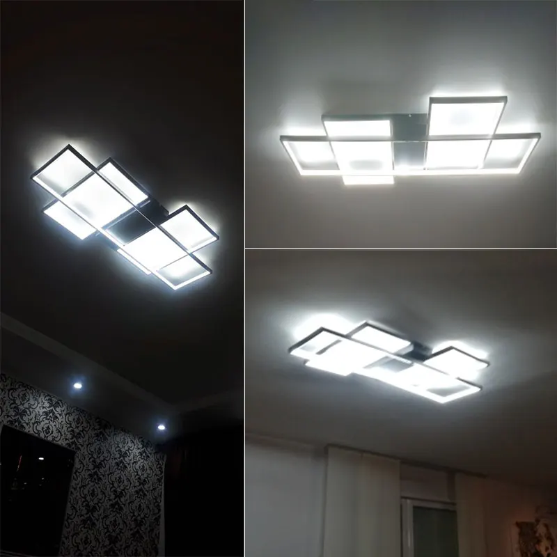 Современная светодиодная люстра черная металлическая Потолочная Светильники