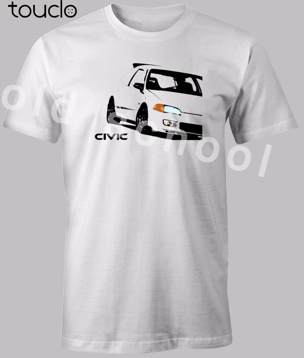 Модная футболка с коротким рукавом и круглым вырезом CIVIC EG 1991 1995 индивидуальным