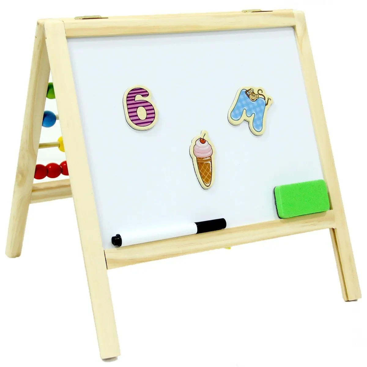 Wooden Magnetic Abaküslü Double Sided Mini Writing Board