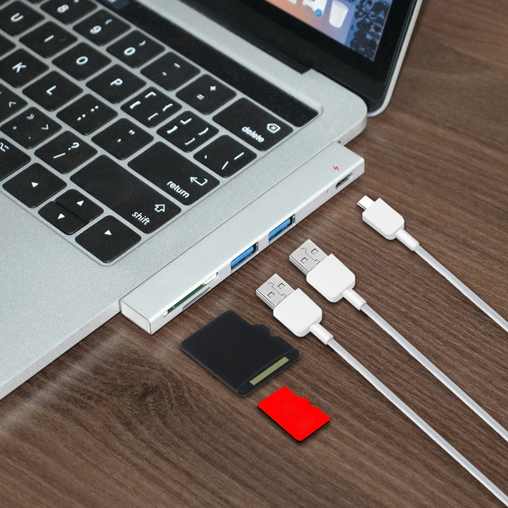 Алюминий USB C концентратор 5 в 1 Type адаптер ключ совместим для 2016 2017 MacBook Pro 13 &quot15&quot