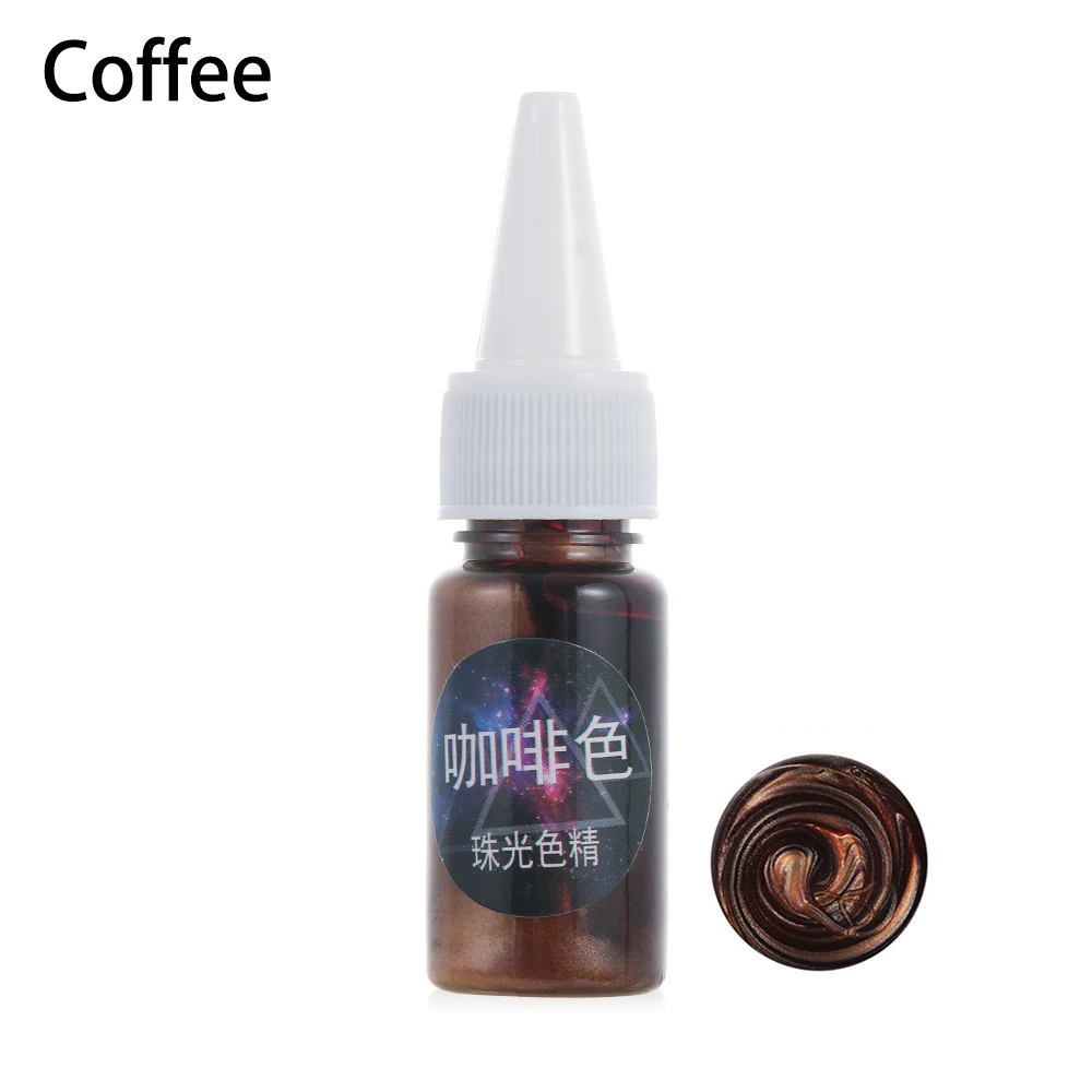 coffee 1 шт. 10 мл жидкий жемчужный смоляной пигмент краситель УФ смола эпоксидная смола Сделай Сам Изготовление ювелирных изделий аксессуары ручной работы мыло краситель пигменты - Цвет: coffee