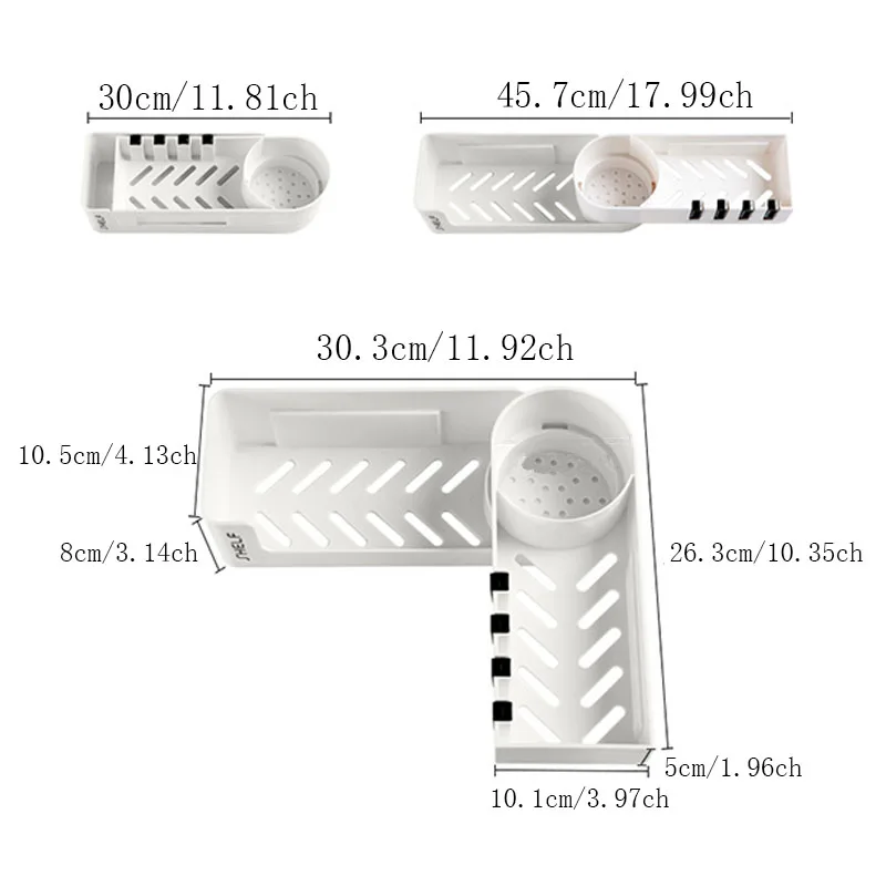 

Plastic Box Storage Bathroom Organizer Storage Wall Shelf Spin Bathroom Accessories Shower Shelf Hidden Wall Mount Punch-Free