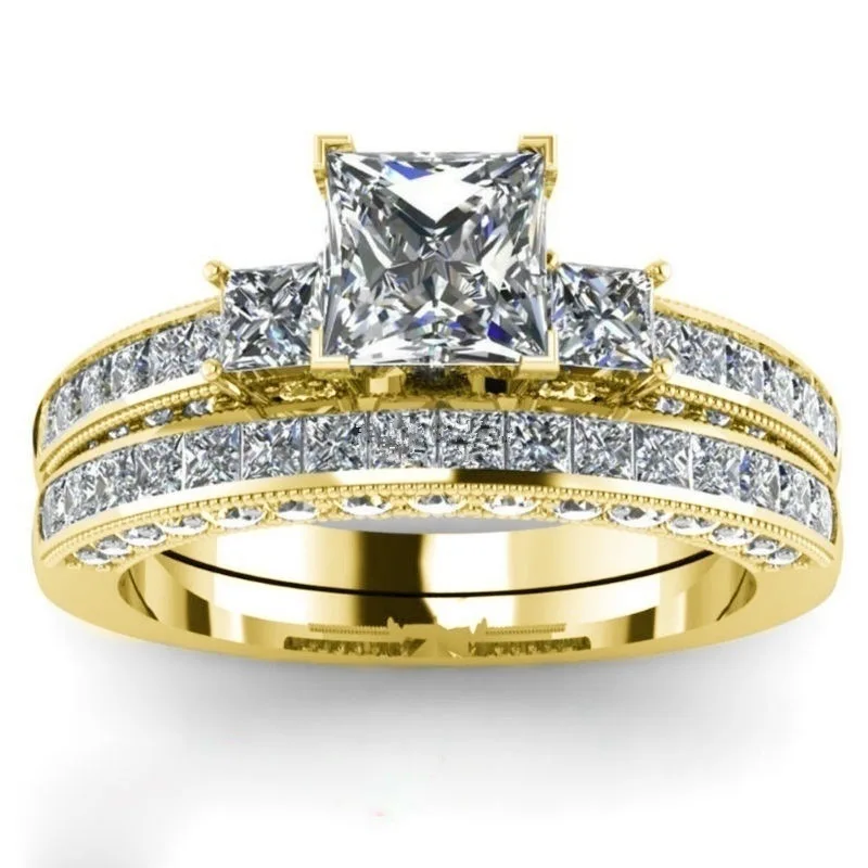

Hot Sale New Crystal Diamond Ring Popular Women's Ring Couple Jewelry