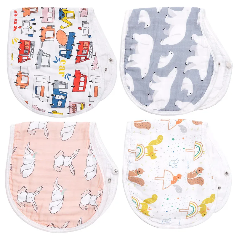 Baby Feeding Burp Cloths Bamboo Cotton Bibs Fashionable Breastplate Anti Drooling Saliva Towel Scarf Cute Accessories | Детская одежда