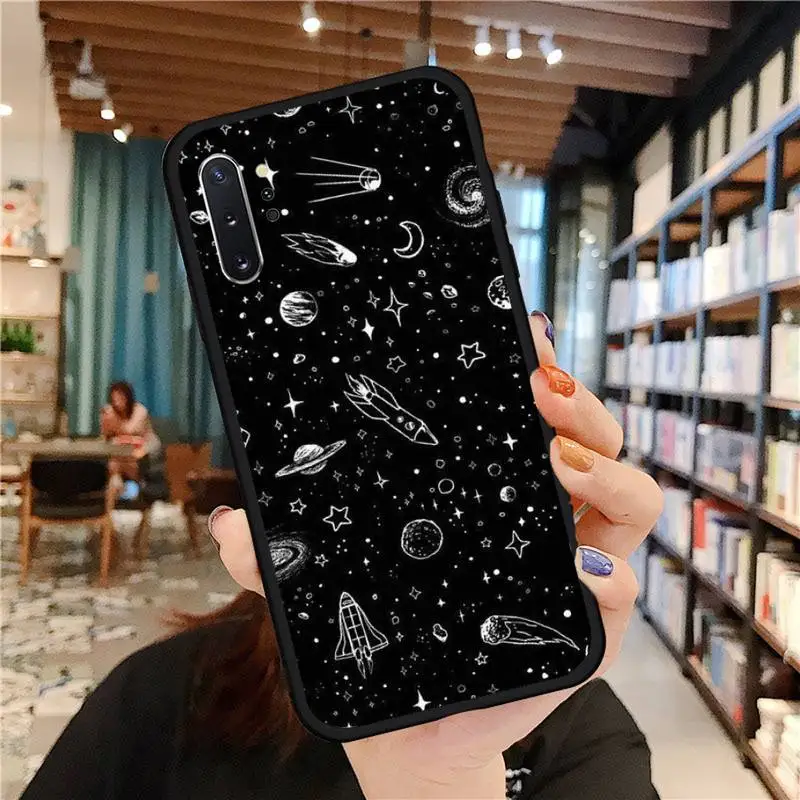 

Space Planet Stars Moon Spaceship Phone Case For Samsung A50 A51 A71 A20E A20S S10 S20 S21 S30 Plus ultra 5G M11 funda cover