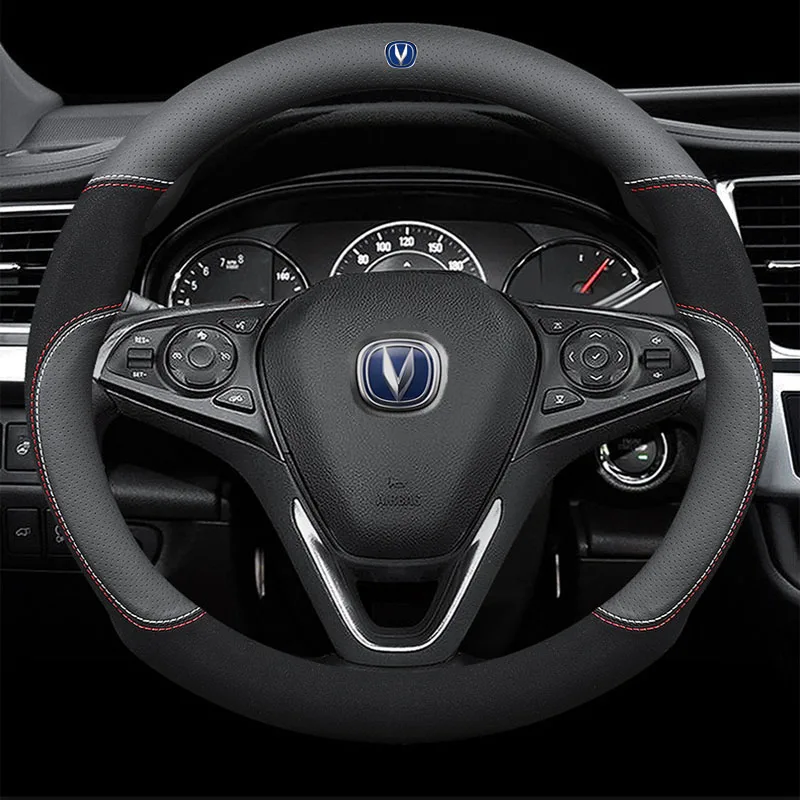 

Genuine Leather Car Steering Wheel Cover 15 inch/38cm for Changan CX70 CS55 CS75 CS35 CS15 CS85 CS95 CX20 2019 2020