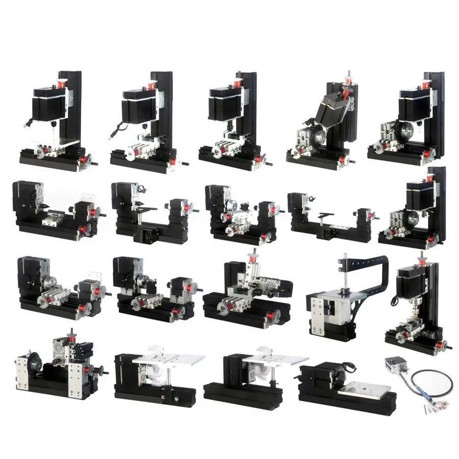 

16 in 1 Mini Lathe Combination Machine Tool with Bow Arm TZ16000MG 60W US Plug 100-240V