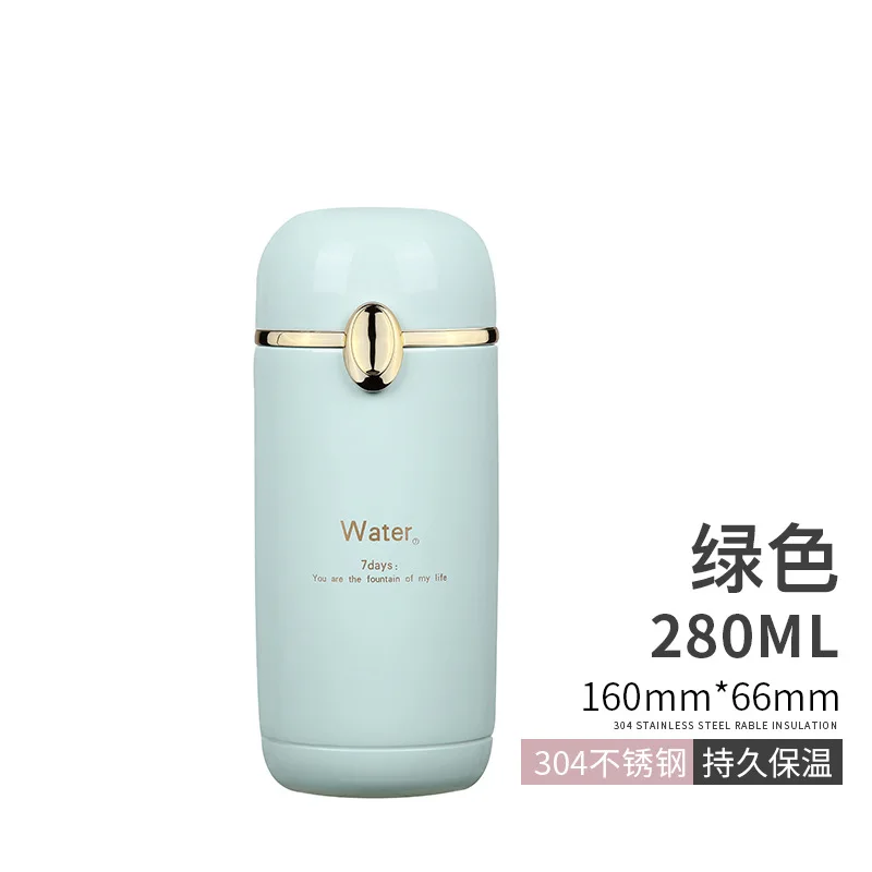 Термос для поддержания холодной и горячей воды нержавеющая прямая чашка 280 мл