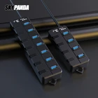 Usb-концентратор USB 3,0 с 4-портовым 7-портовым разъемом 30 см60 см120 см с блоком питания 5В 2A, usb-разветвитель для ноутбука, настольного компьютера, быстрая передача