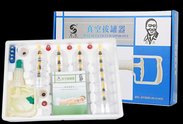 

quality 24 pcs Vacuum cupping set thickening magnetic therapy cupping tank pull out vacuum apparatus