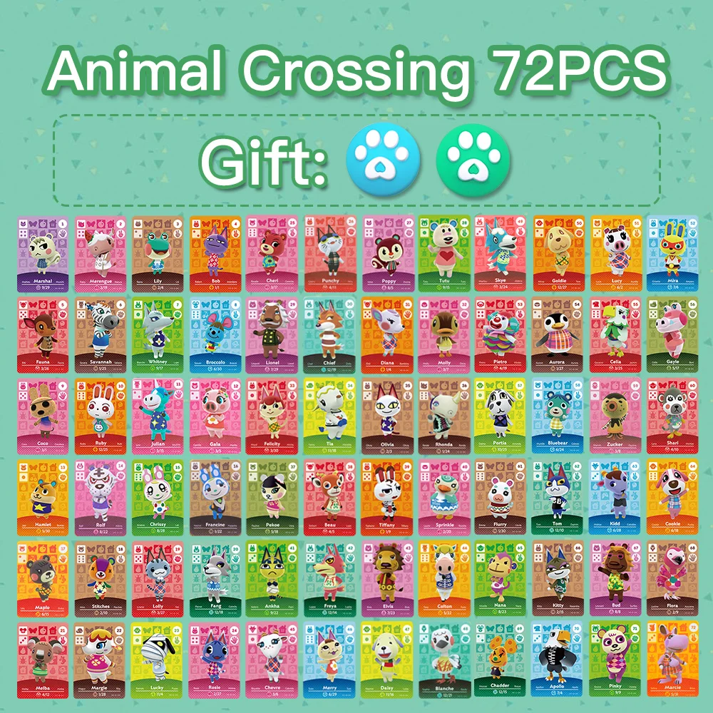Animal Crossing New Horizons Game Amibo Card для Nintendo NS Switch 3DS NFC карты популярные стили Villager Marshal Series 1 2