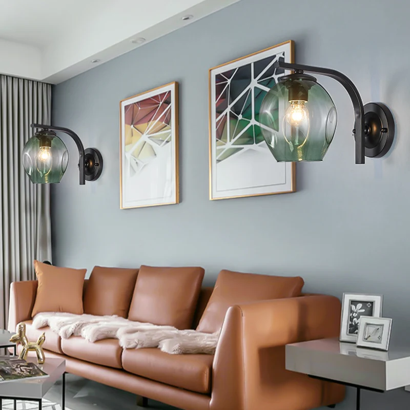 Современная светодиодная настенная лампа из ткани бра для коридора спальни