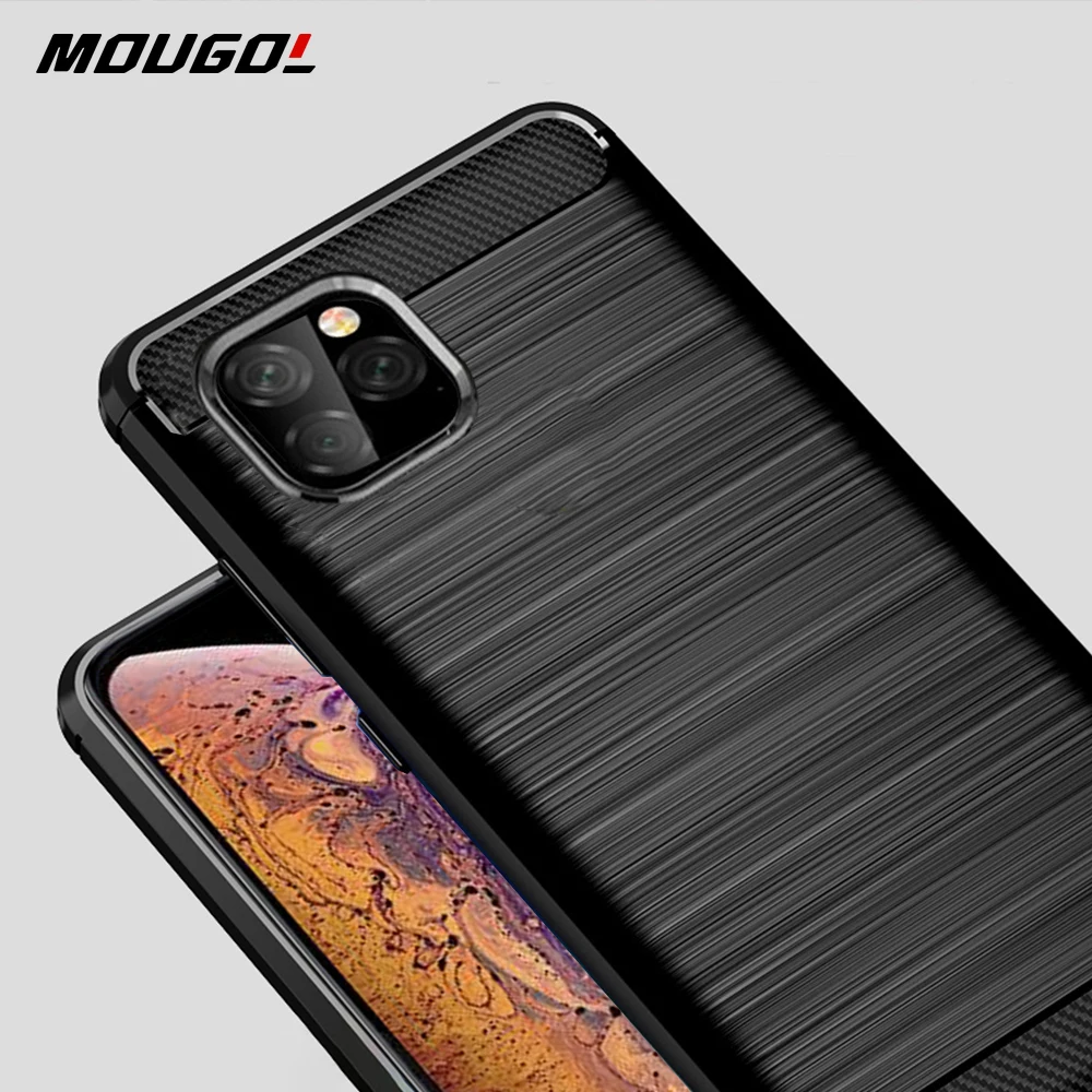 

For iPhone 11 Pro Max Case Carbon Fiber Cover Shockproof Phone Case For iPhone 11 Pro 11Mini Cover Full Protection Bumper Shell