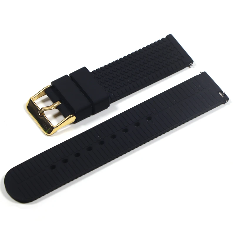 18mm Silicone strap  Rubber Watch Strap 20mm 22mm For s-eiko  New Watch Band Diving Waterproof Bracelet Black Color