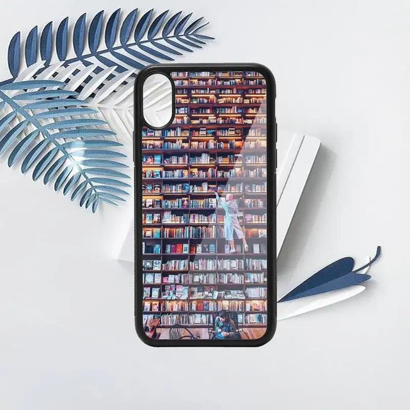 

Bookcase library art shelf book Phone Case PC for iPhone 11 12 pro XS MAX 8 7 6 6S Plus X 5S SE 2020 XR