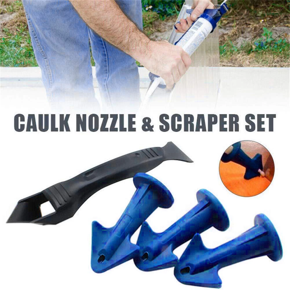 

3 In 1 Silicone Caulking Finisher Tool Nozzle Spatulas Filler Spreader Tool
